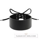 Coquette Chic Desire Choker z wegańskiej skory, regulowany, czarny COQUETTE