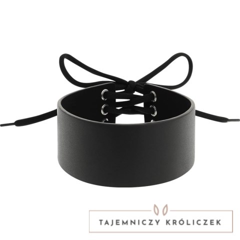 Coquette Chic Desire Choker z wegańskiej skory, regulowany, czarny COQUETTE