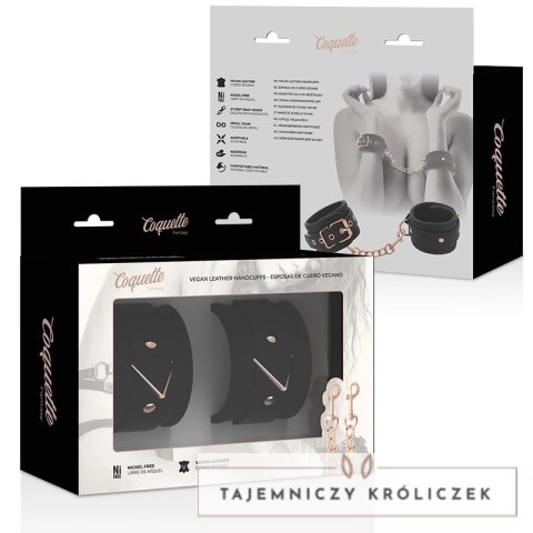 Coquette Chic Desire Fantasy - Kajdanki z wegańskiej skory neoprenowe, regulowane COQUETTE