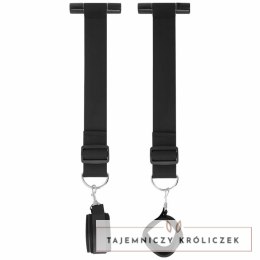 DARKNESS Kajdanki na drzwi z regulacją - wytrzymały neopren, czarne DARKNESS