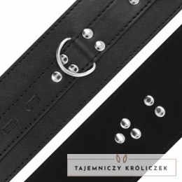 Darkness Kajdanki Skorzane Czarny Model Regulowany Metalowe Zapięcia DARKNESS