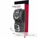 Darkness Kajdanki Skorzane Czarny Model Regulowany Metalowe Zapięcia DARKNESS