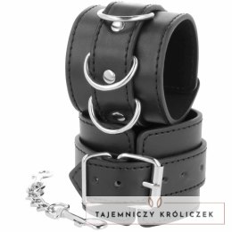 Darkness regulowane mankiety na kostki skora PVC czarne DARKNESS
