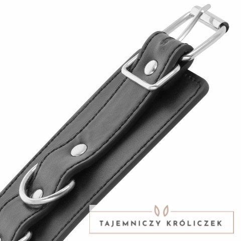 Darkness regulowane mankiety na kostki skora PVC czarne DARKNESS