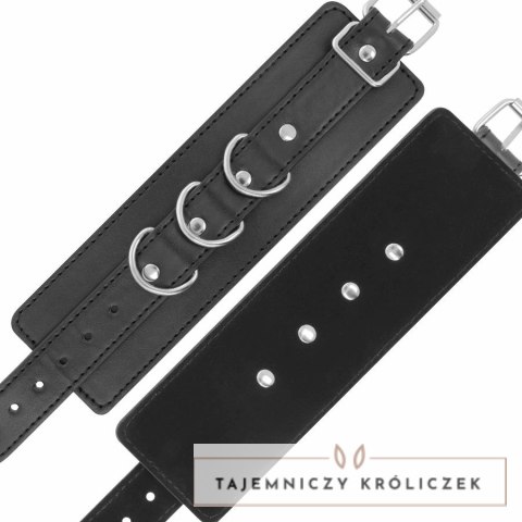 Darkness regulowane mankiety na kostki skora PVC czarne DARKNESS