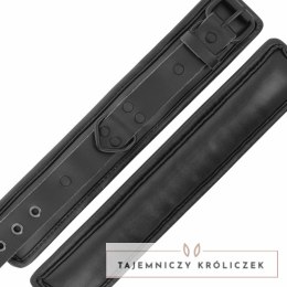 Darkness skorzane kajdanki regulowane czarne na ręce i kostki DARKNESS