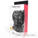 Darkness skorzane kajdanki regulowane czarne z kłodką uniwersalne DARKNESS