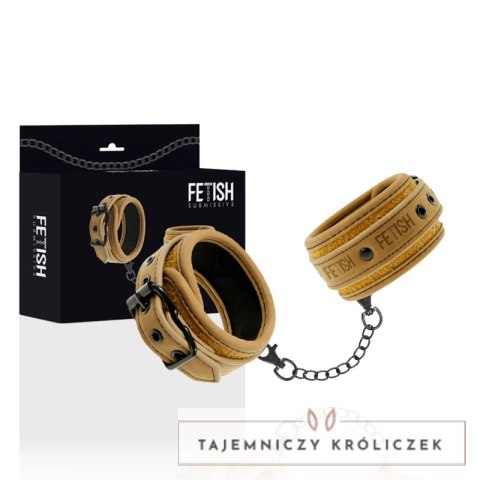 Fetish Submissive Origin kajdanki z wegańskiej skory neoprenowe czarne FETISH SUBMISSIVE