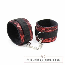 OHMAMA Fetish opaska nylonowa z regulacją rozmiaru, czerwono-czarna OHMAMA
