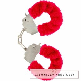 ToyJoy Furry Fun mankietki na nadgarstki czerwone z pluszem TOYJOY