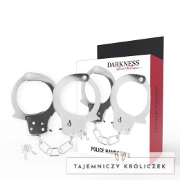 Darkness Metalowe Kajdanki z Kluczykami - Wytrzymały Łańcuszek, Srebrny DARKNESS