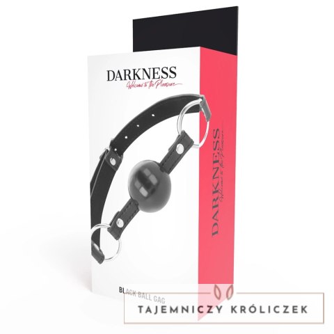 Darkness Model Gag - Czarna kulka, regulowany pasek, uniwersalny rozmiar DARKNESS