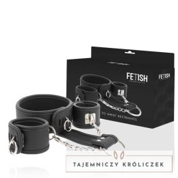 Fetish Submissive Zestaw: Karabińczyk, Kajdanki i Naszyjnik ze skory wegańskiej FETISH SUBMISSIVE