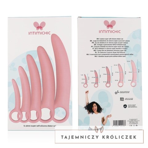 Intimichic Zestaw 5 Anatomicznych Rozpieraczy Silikonowych - Medyczny Silikon INTIMICHIC