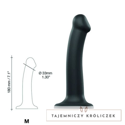 Strap-On-Me Bendable Dual Density Czarny M silikonowy model intymny Strap-On-Me