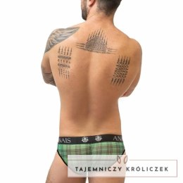 Anais Men Magic Slip S - męskie slipy lycra, zielono-czarna krata ANAIS MEN