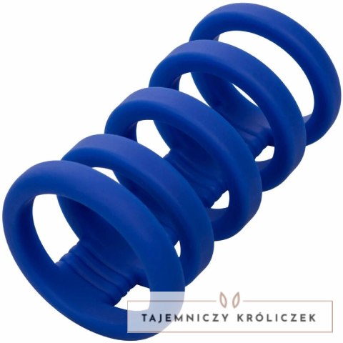 CalExotics Admiral Xtreme Cage silikonowy pierścień niebieski 9x5 cm CALEXOTICS