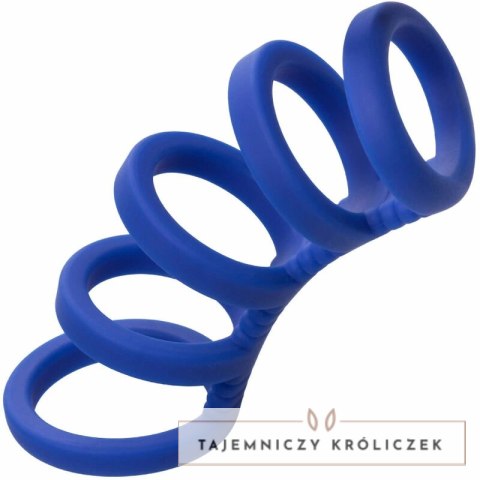 CalExotics Admiral Xtreme Cage silikonowy pierścień niebieski 9x5 cm CALEXOTICS