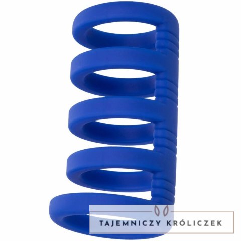 CalExotics Admiral Xtreme Cage silikonowy pierścień niebieski 9x5 cm CALEXOTICS