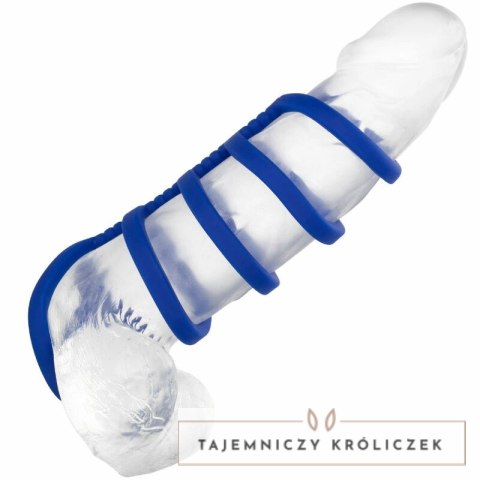 CalExotics Admiral Xtreme Cage silikonowy pierścień niebieski 9x5 cm CALEXOTICS