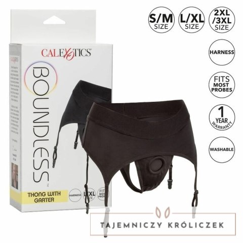 CalExotics Boundless Stringi z Podwiązką L/XL - Regulowany Pas i O-Ring CALEXOTICS
