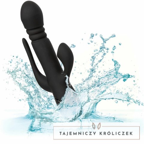 CalExotics Euphoria Triple Action Black - masażer wielofunkcyjny, silikonowy CALEXOTICS