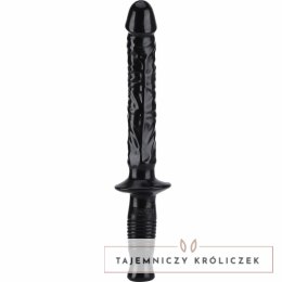 GET REAL Manhandler 38 cm czarny - pałka intymna z uchwytem PVC GET REAL