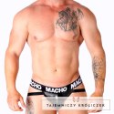 MACHO MX25NC JOCK M Czarny Anatomiczny Pas Z Elastycznej Skory MACHO UNDERWEAR