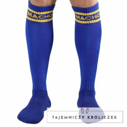 Macho długie skarpety sportowe niebieskie uniwersalne 38-43 MACHO UNDERWEAR