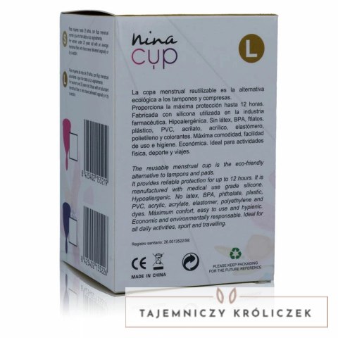 Nina Kiki kubeczek menstruacyjny L rożowy silikon medyczny NINA KIKI
