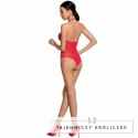 Passion BS088 Czerwone bodystocking z siateczki, koronka, uniwersalny Passion