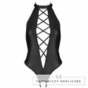 Passion Nancy Body eko-skora S/M czarne głęboki dekolt Passion