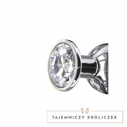 TOYJOY Diamond Bum Bijou Small - aluminiowy model z kryształem srebrnym TOYJOY