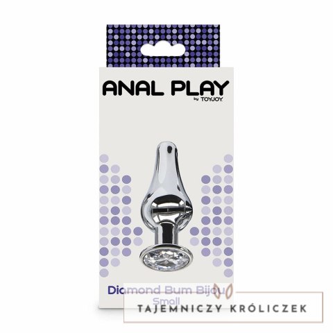 TOYJOY Diamond Bum Bijou Small - aluminiowy model z kryształem srebrnym TOYJOY