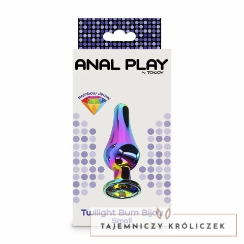 ToyJoy Twilight Bum Bijou Mały Plug Aluminiowy z Kolorowym Kryształem TOYJOY