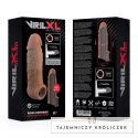 VirilXL V7 brązowy nakładka silikonowa, powiększająca rozmiar, 11 cm VIRILXL