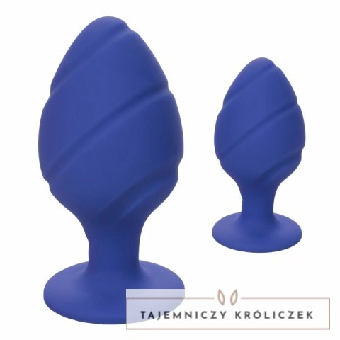 CalExotics Cheeky Plug fioletowy silikonowy z przyssawką rozmiar S CALEXOTICS