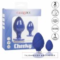 CalExotics Cheeky Plug fioletowy silikonowy z przyssawką rozmiar S CALEXOTICS