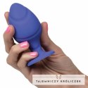 CalExotics Cheeky Plug fioletowy silikonowy z przyssawką rozmiar S CALEXOTICS