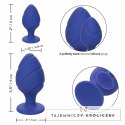 CalExotics Cheeky Plug fioletowy silikonowy z przyssawką rozmiar S CALEXOTICS