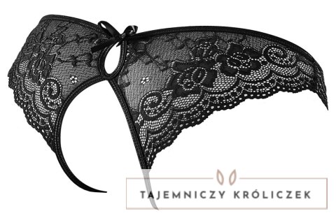 Cottelli Collection Figi Koronkowe z Kokardkami Czarne M Cottelli