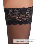 Cottelli LEGWEAR Klasyczne pończochy czarne z koronką 20 DEN Cottelli