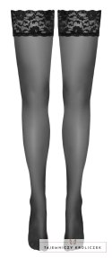 Cottelli LEGWEAR Klasyczne pończochy czarne z koronką 20 DEN Cottelli