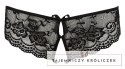 Cottelli Lingerie figi koronkowe z wycięciami i kokardkami czarne S Cottelli