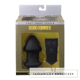 Doc Johnson Robo Rimmer X - Wibrujący Plug z Funkcją Rotacji, Czarny Doc Johnson