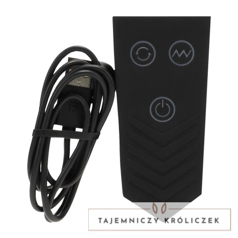 Doc Johnson Robo Rimmer X - Wibrujący Plug z Funkcją Rotacji, Czarny Doc Johnson