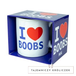 Happy Jackson Kubek ceramiczny I Love Boobs 400ml biały prezent Kemis