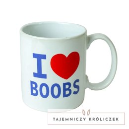Happy Jackson Kubek ceramiczny I Love Boobs 400ml biały prezent Kemis