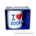 Happy Jackson Kubek ceramiczny I Love Boobs 400ml biały prezent Kemis