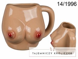 Out of the Blue Kubek Ceramiczny Kształtny 300ml Biały 14x9x11cm Kemis